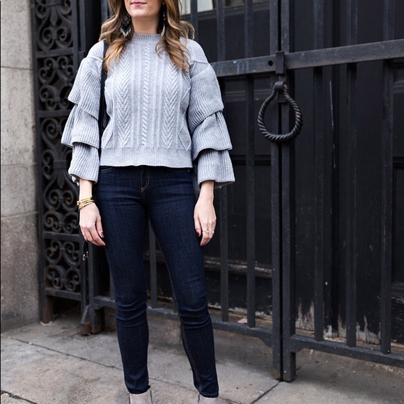 Chicwish Cable Knit Sweater with Tiered Sleeves - Picture 3 of 3